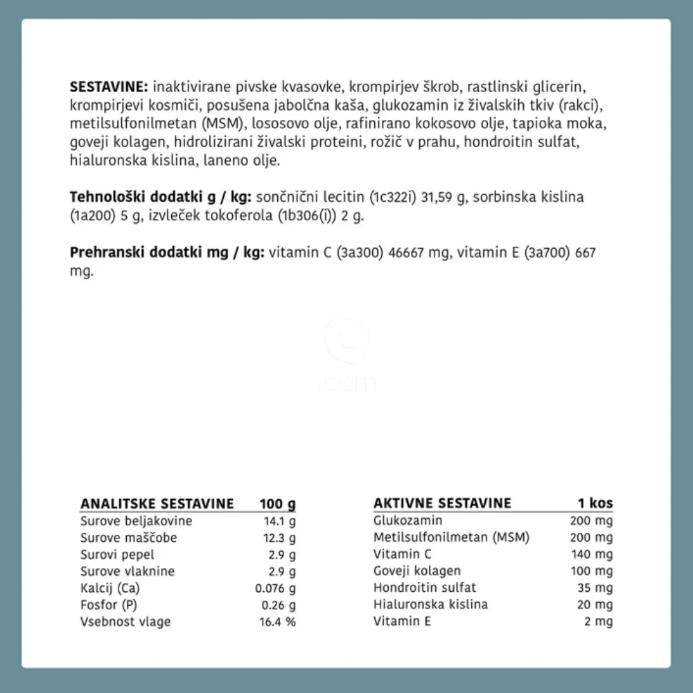 The BOO Care, dopolnilni priboljški za pse - sklepi in kosti (60 priboljškov)